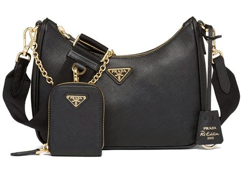 prada purse gold|black leather prada purse.